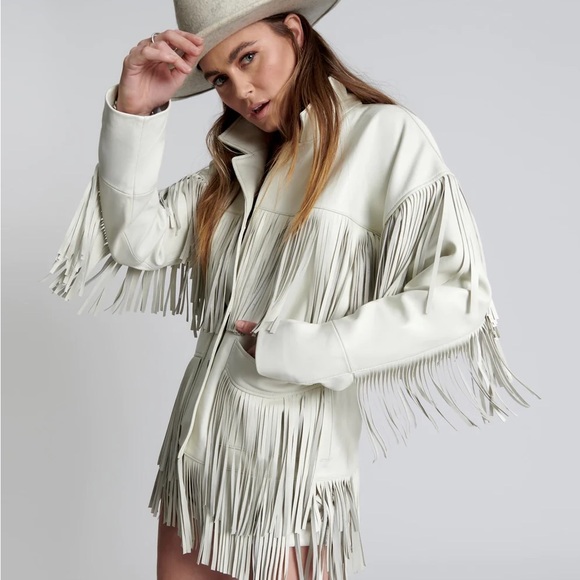 Chaos Walking Fringed Leather Jacket - Picture 2 of 2